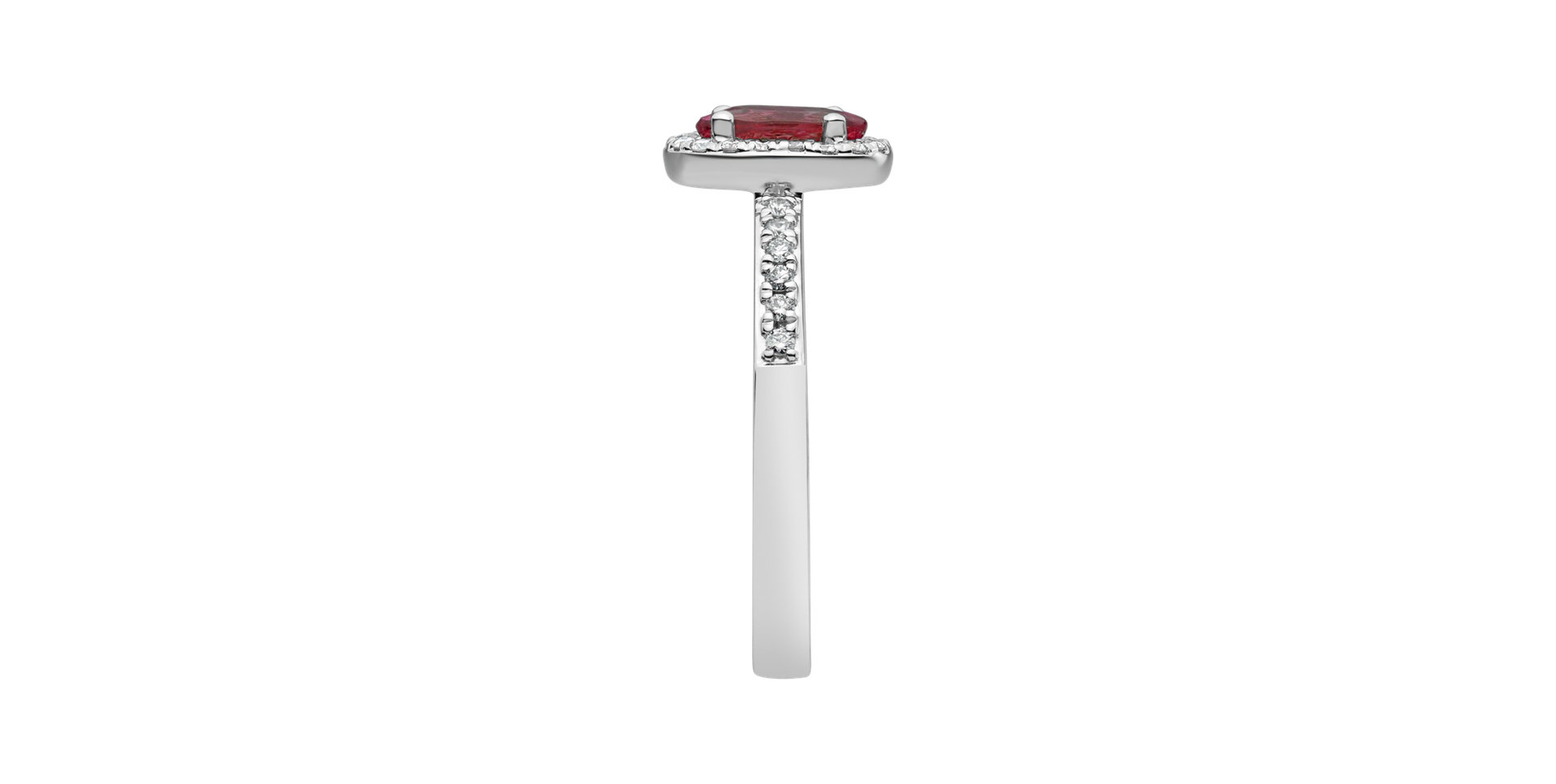 Diamond ring with Ruby Princess