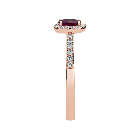 Diamond ring with Ruby Princess