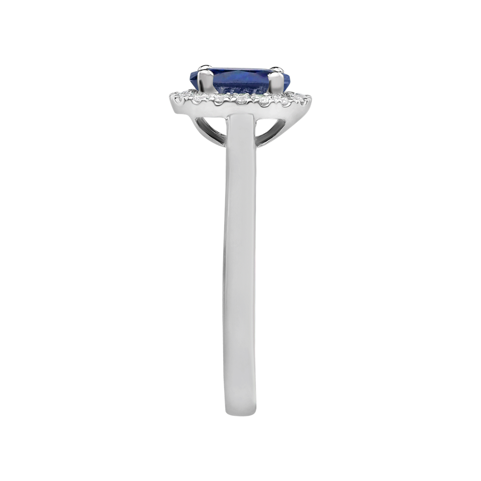 Diamond ring with Sapphire Princess