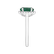 Diamond ring with Emerald Princess3