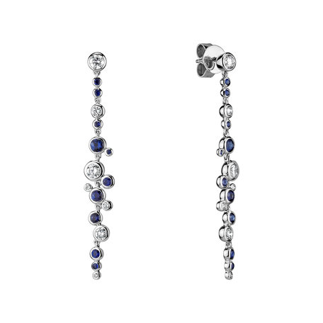 Diamond earrings and Sapphire Heaven Waterfall