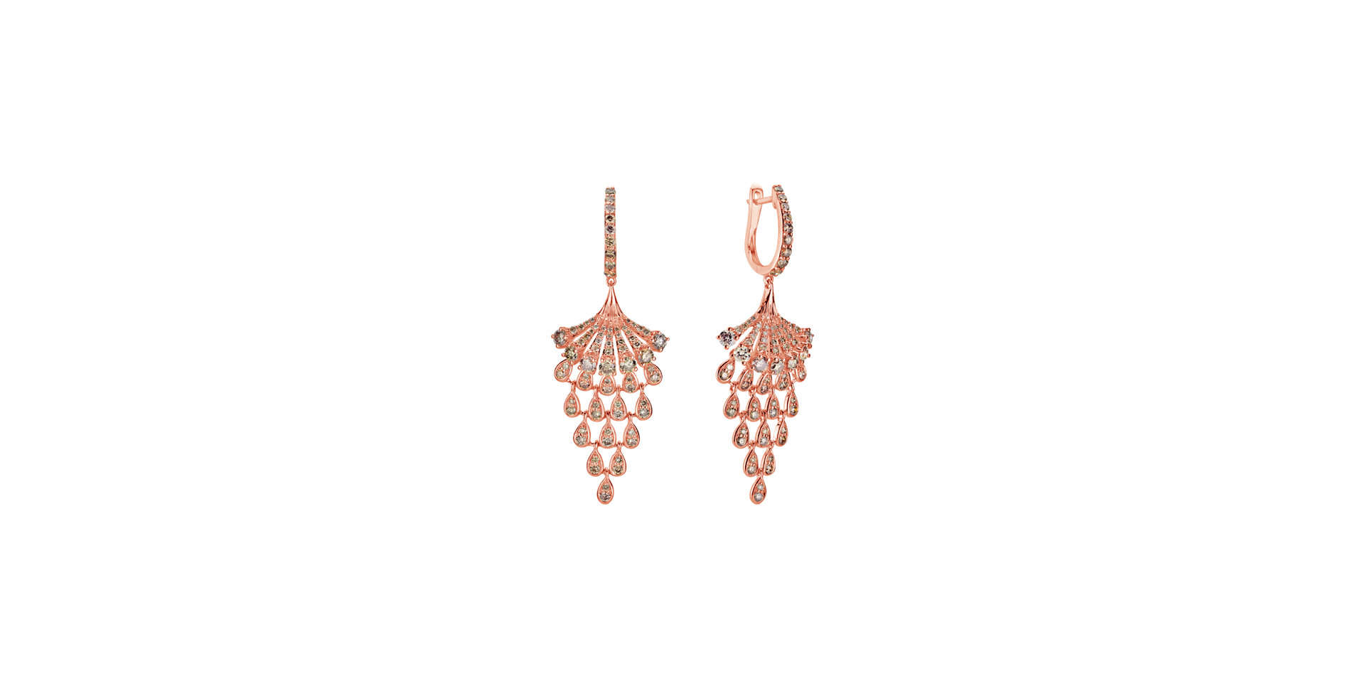 Earrings with brown diamonds Royal Mesh