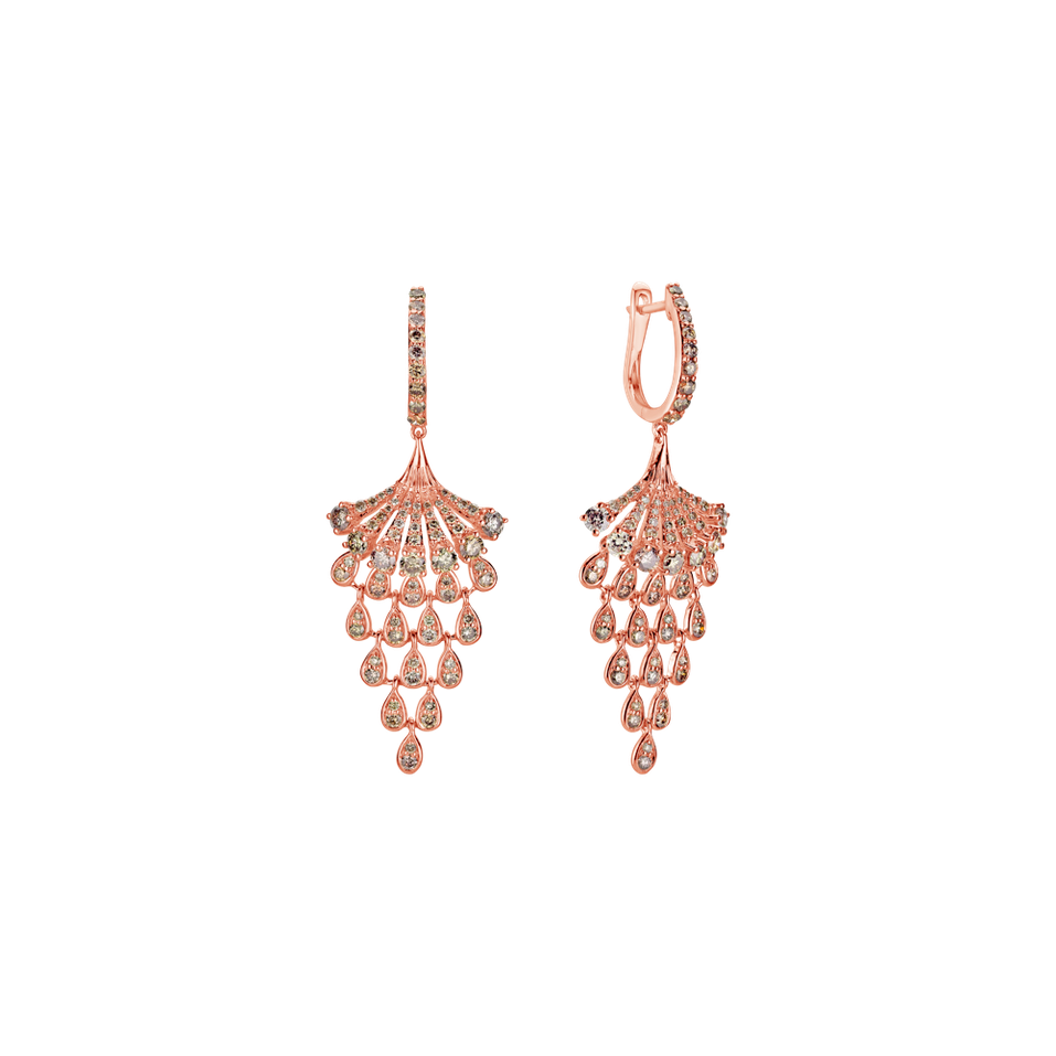 Earrings with brown diamonds Royal Mesh