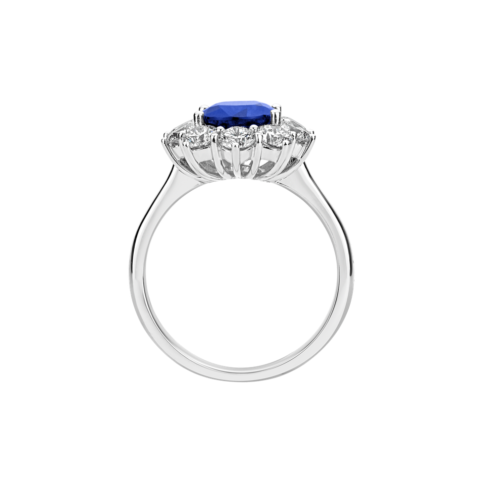 Diamond ring with Tanzanite Princess Joy