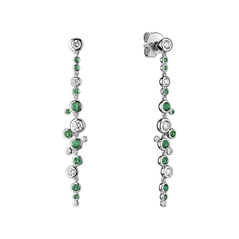 Diamond earrings and Emerald Heaven Waterfall