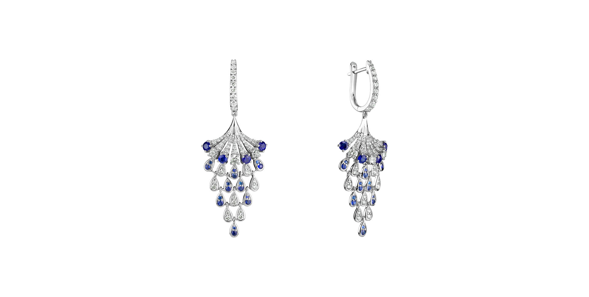 Diamond earrings and Sapphire Royal Mesh