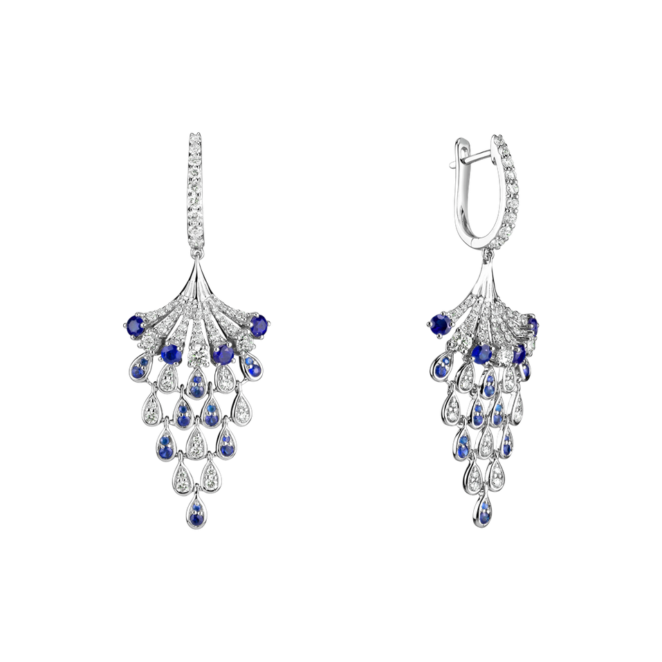 Diamond earrings and Sapphire Royal Mesh