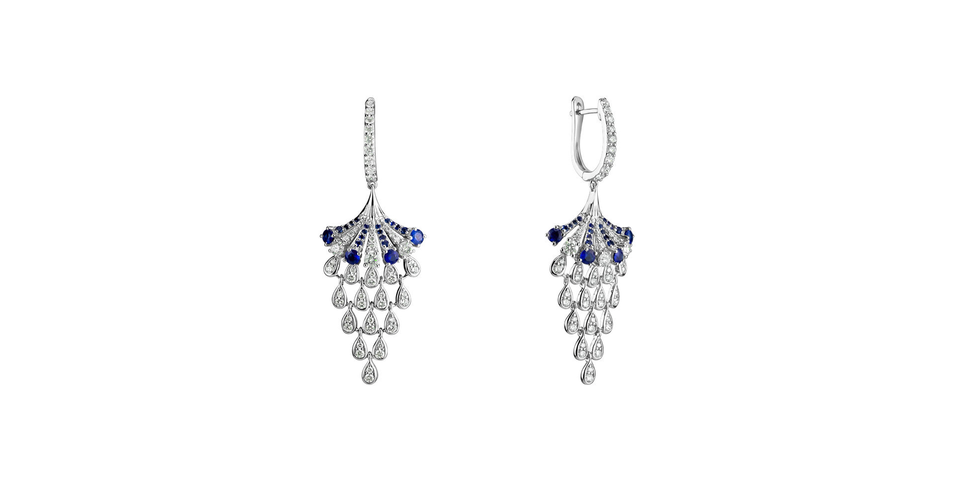 Diamond earrings and Sapphire Royal Mesh