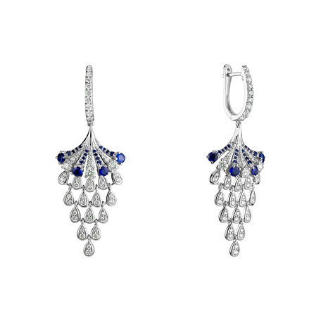 Diamond earrings and Sapphire Royal Mesh