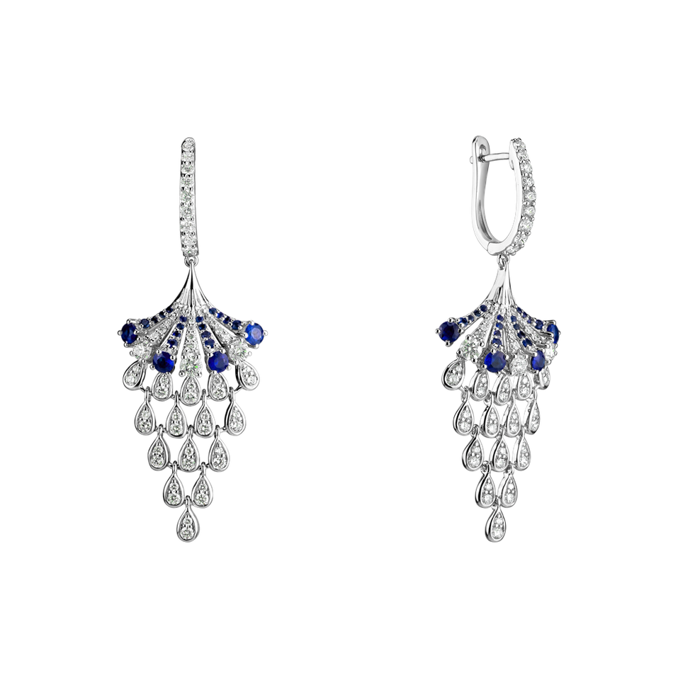 Diamond earrings and Sapphire Royal Mesh