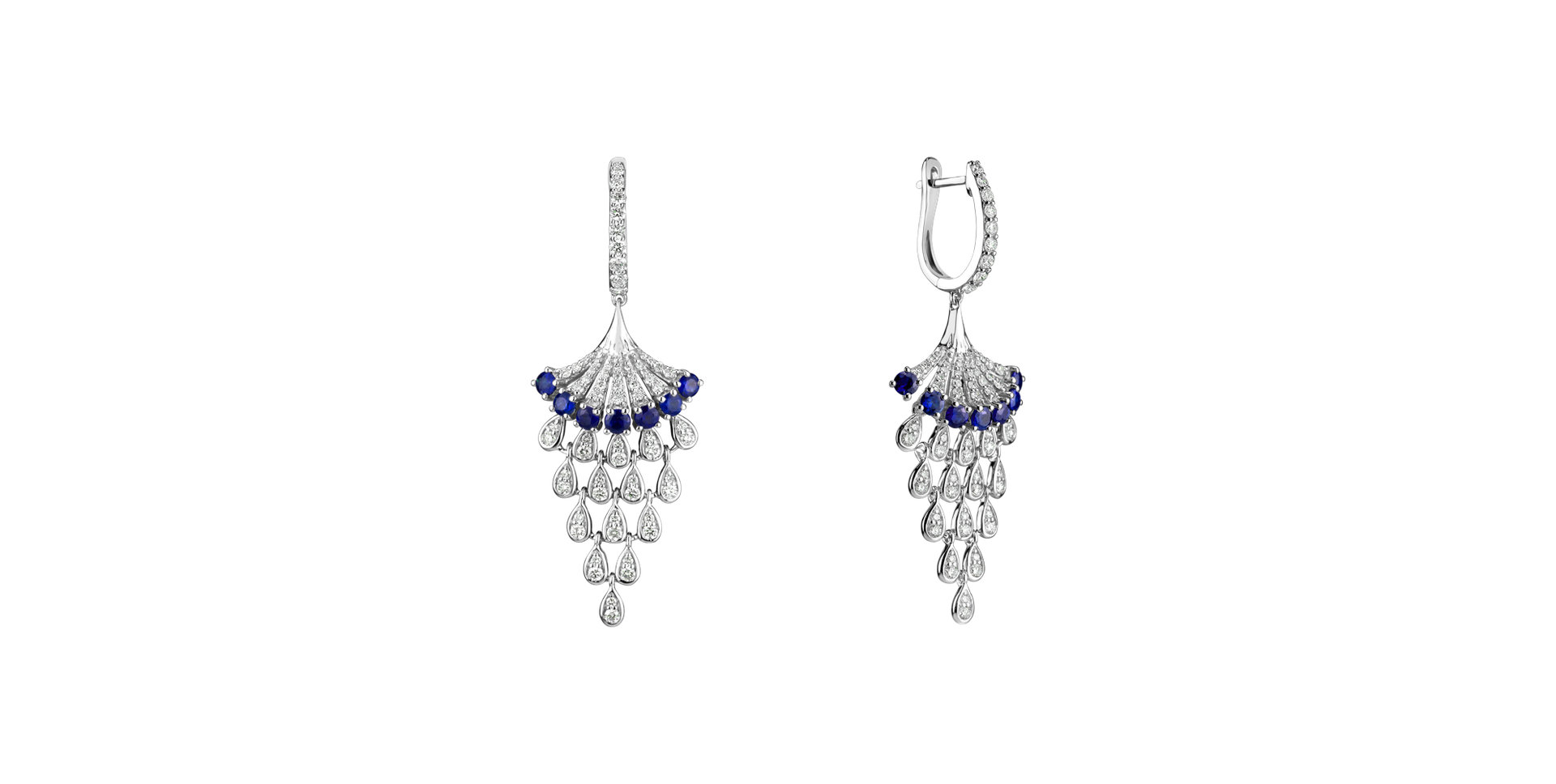 Diamond earrings and Sapphire Royal Mesh