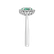 Diamond ring with Emerald Princess3