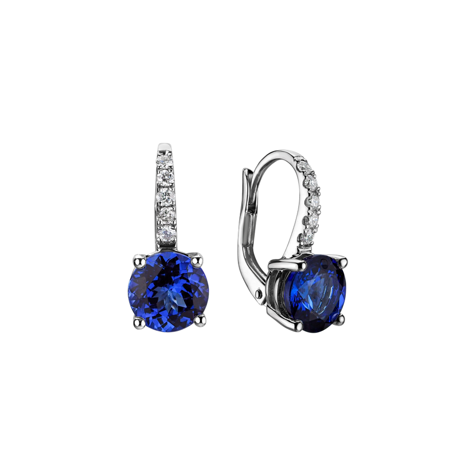 Diamond earrings with Tanzanite Fairytale Gentility
