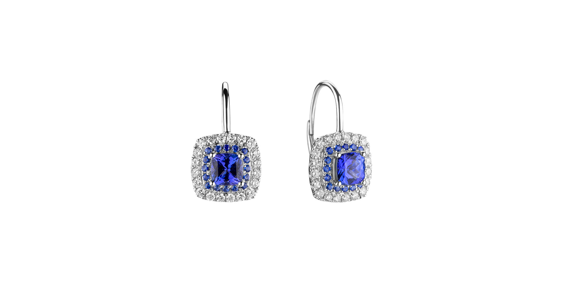 Diamond earrings with Tanzanite Sparkling Rise
