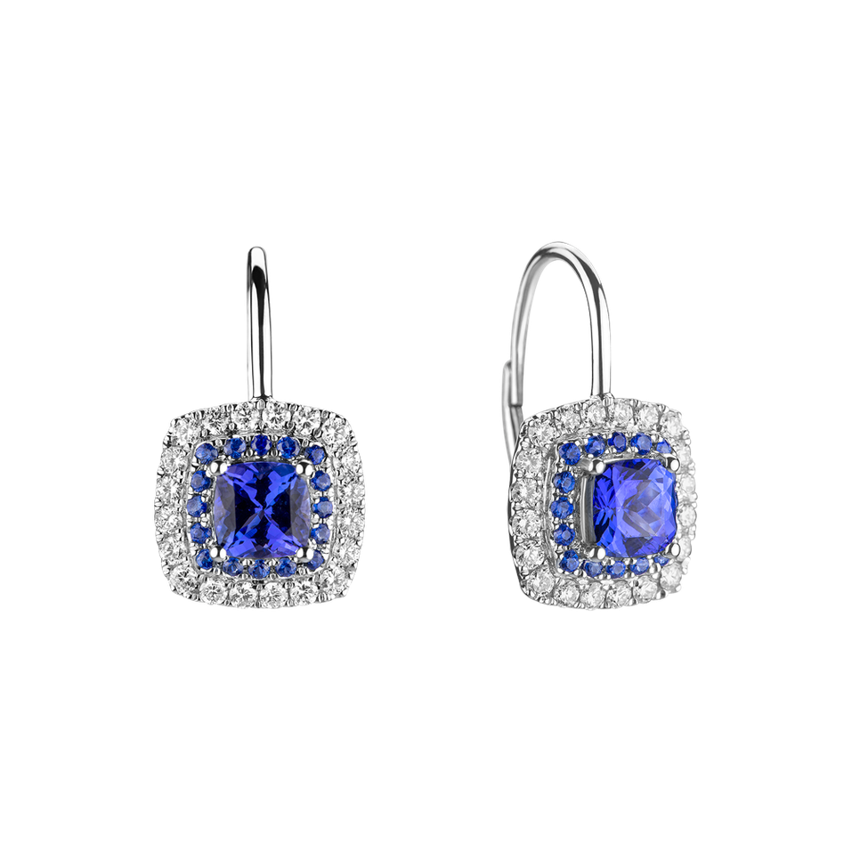 Diamond earrings with Tanzanite Sparkling Rise
