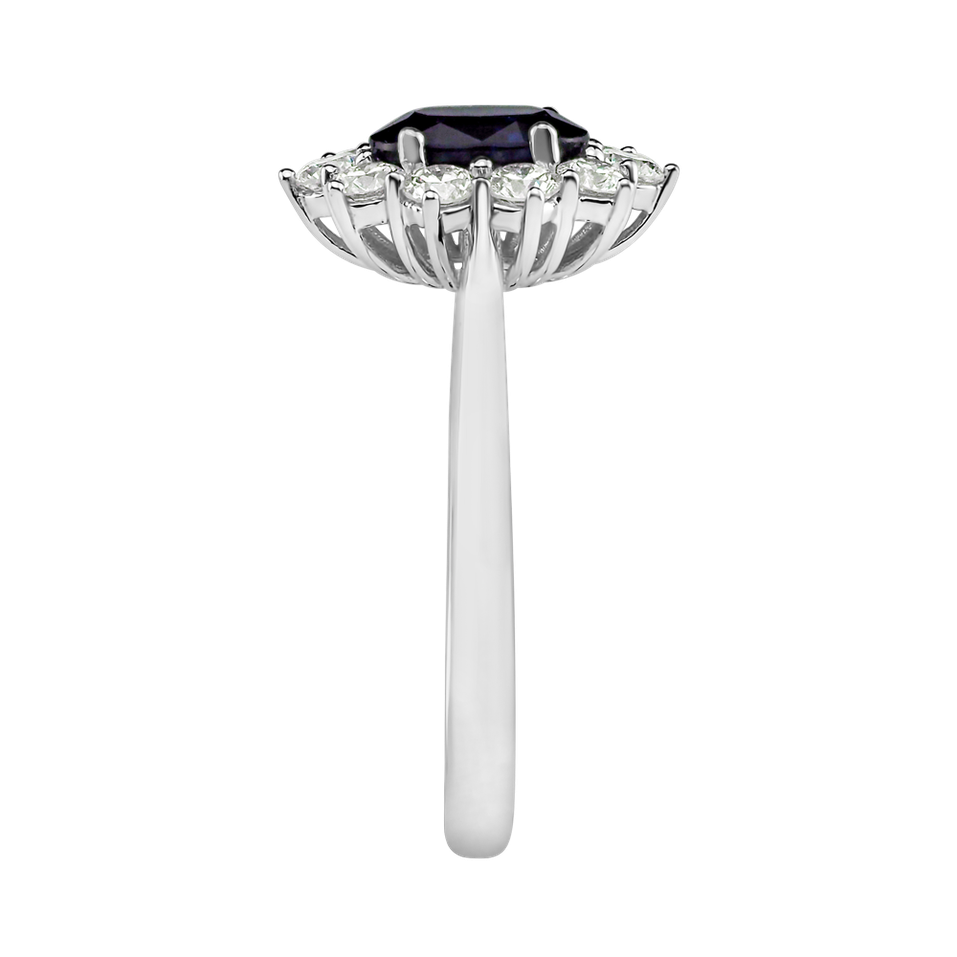 Diamond ring with Sapphire Princess