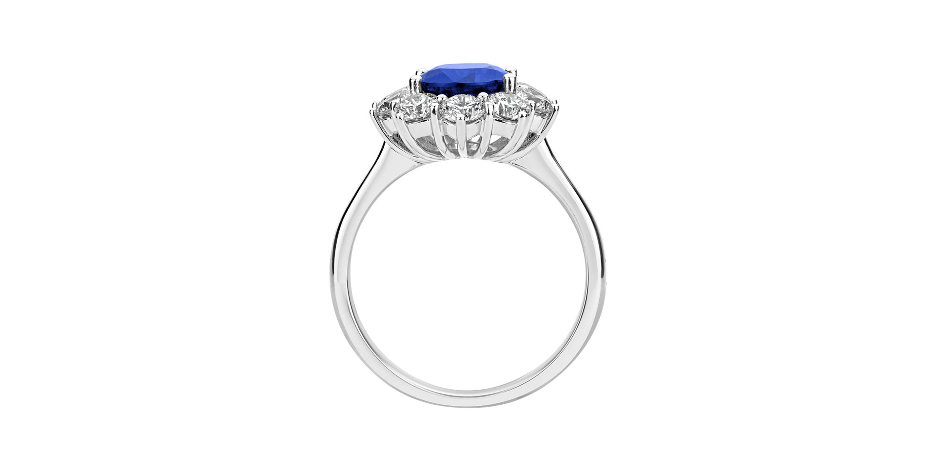 Diamond ring with Tanzanite Princess