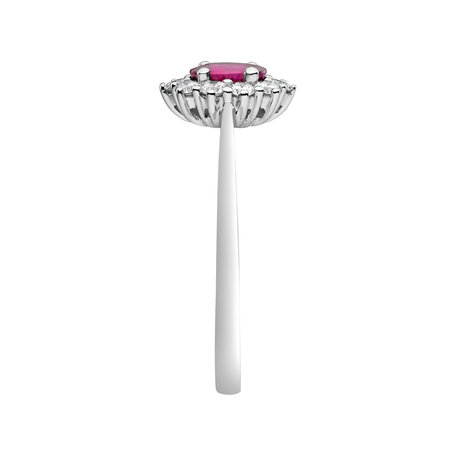 Diamond ring with Ruby Princess