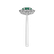 Diamond ring with Emerald Princess3