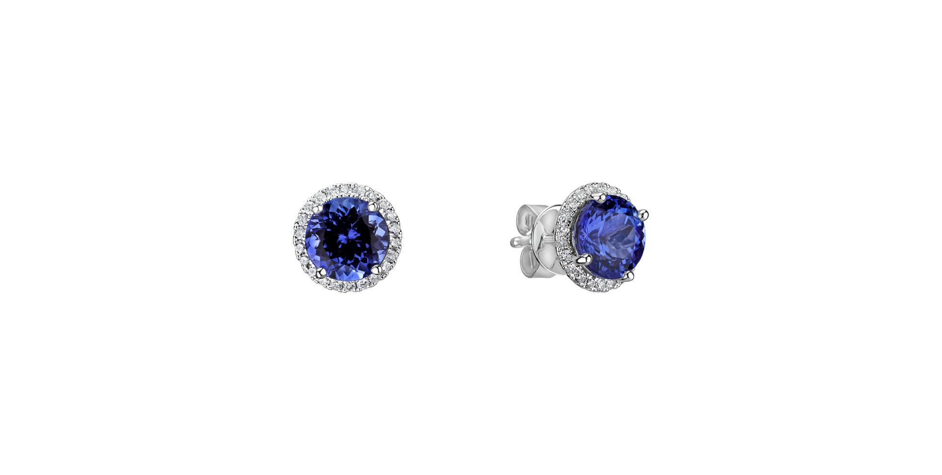 Diamond earrings with Tanzanite Royal Galaxy