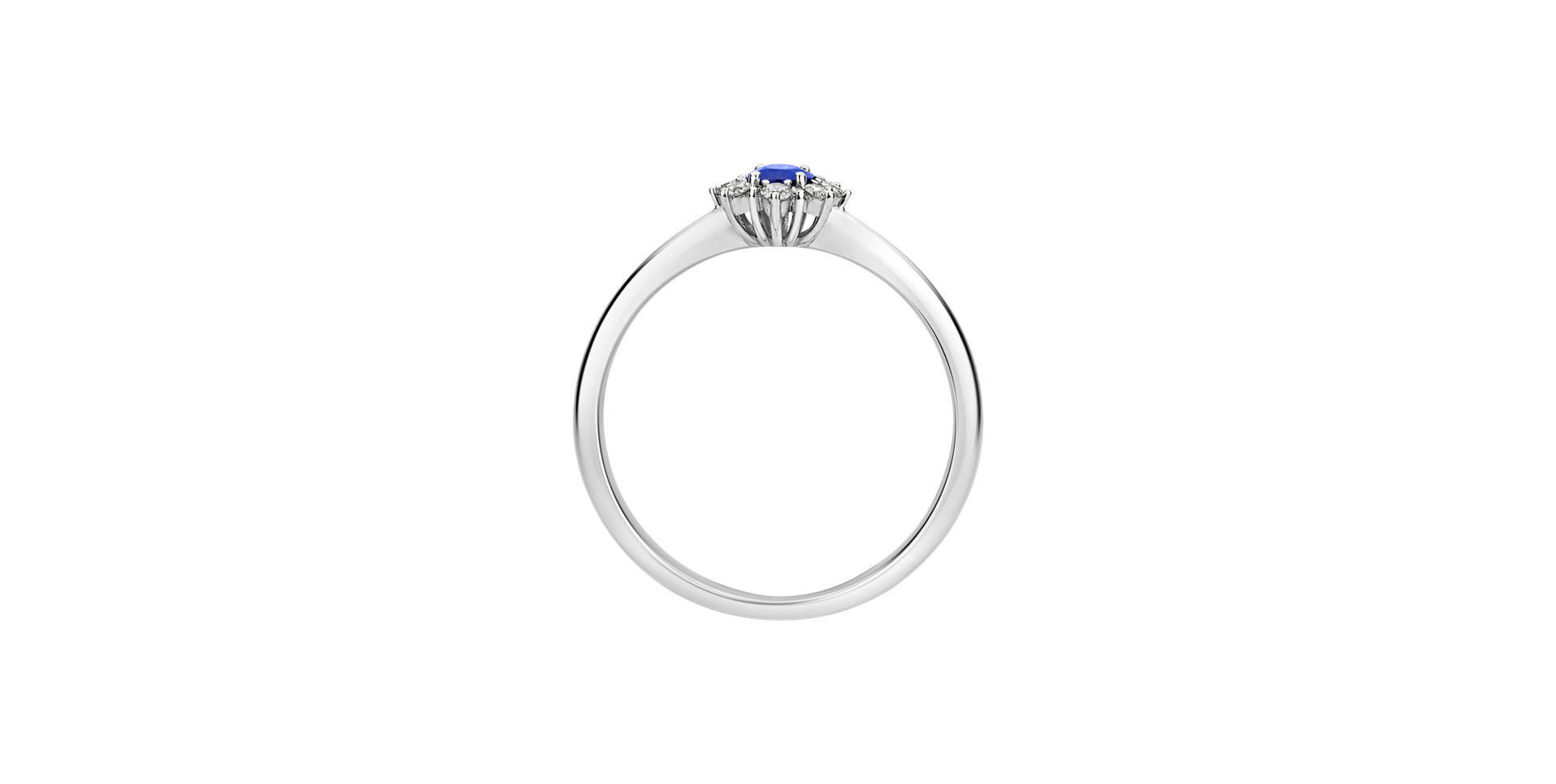 Diamond ring with Tanzanite Trixie Princess