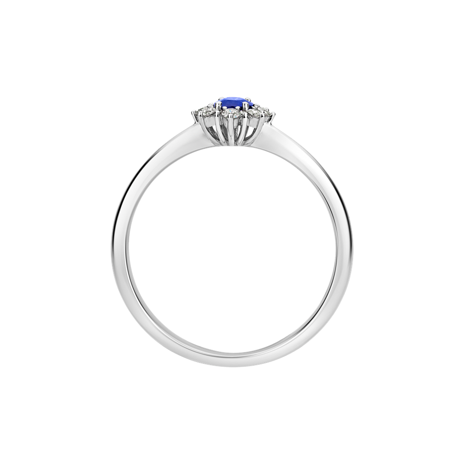 Diamond ring with Tanzanite Trixie Princess