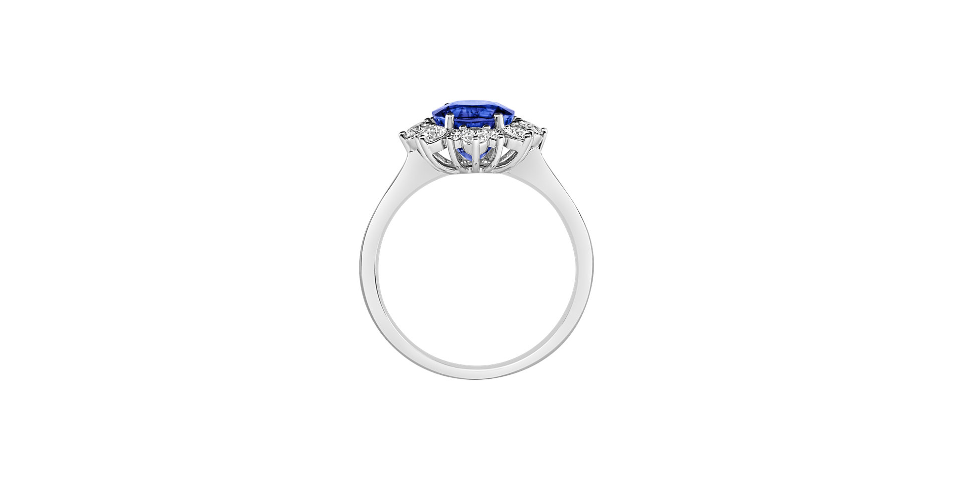 Diamond ring with Tanzanite Trixie Princess
