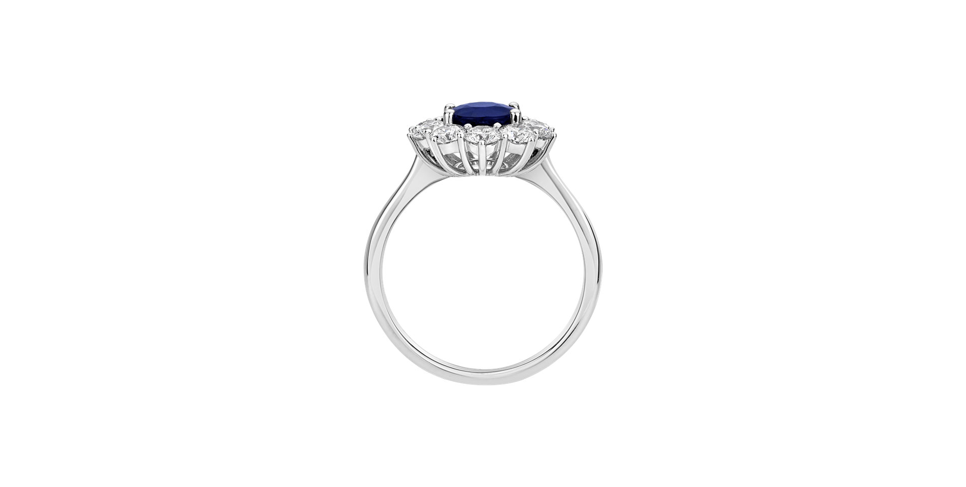 Diamond ring with Sapphire Princess Joy