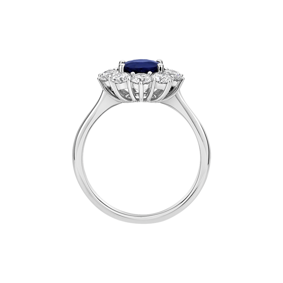 Diamond ring with Sapphire Princess Joy