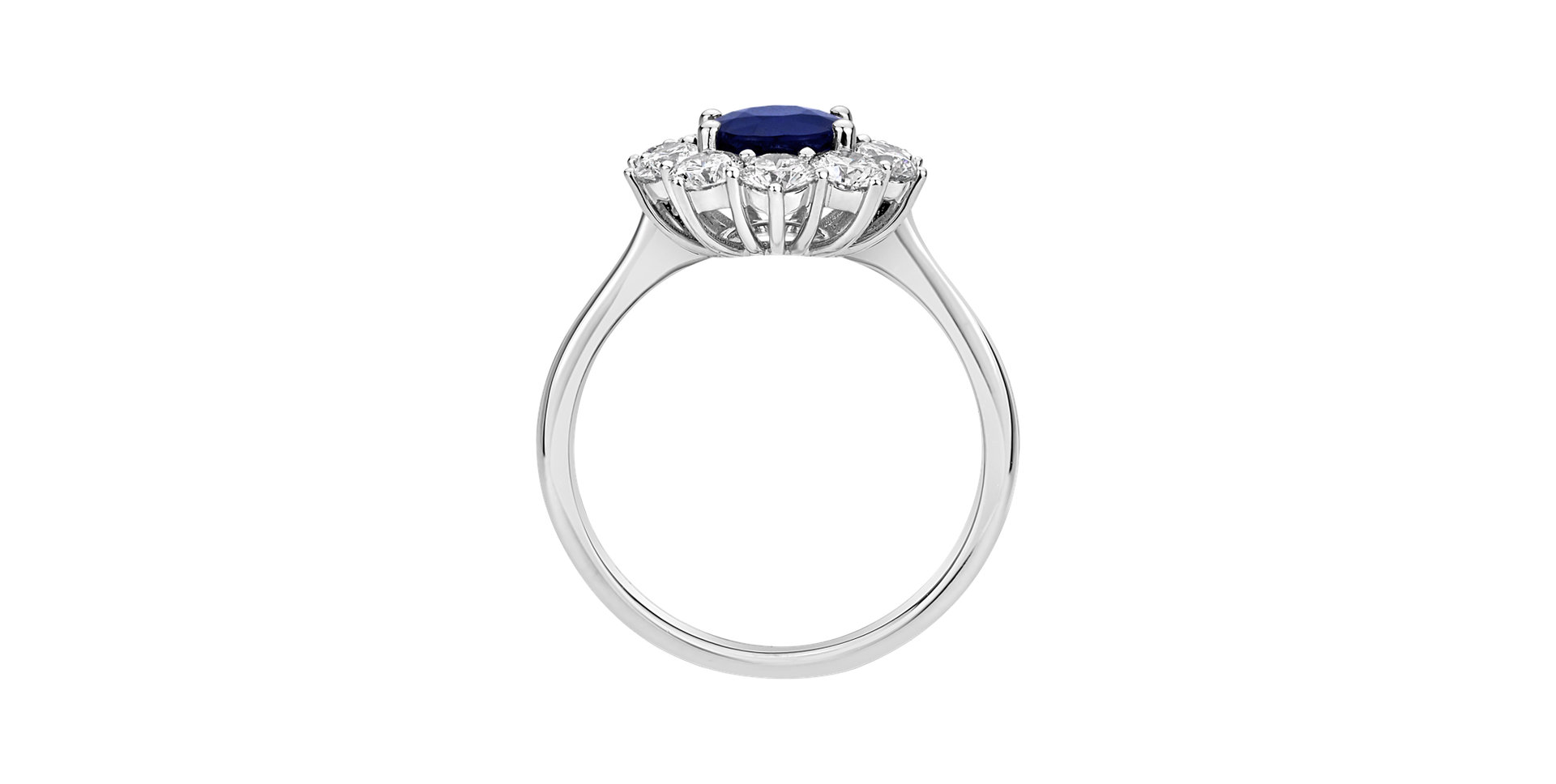 Diamond ring with Sapphire Princess