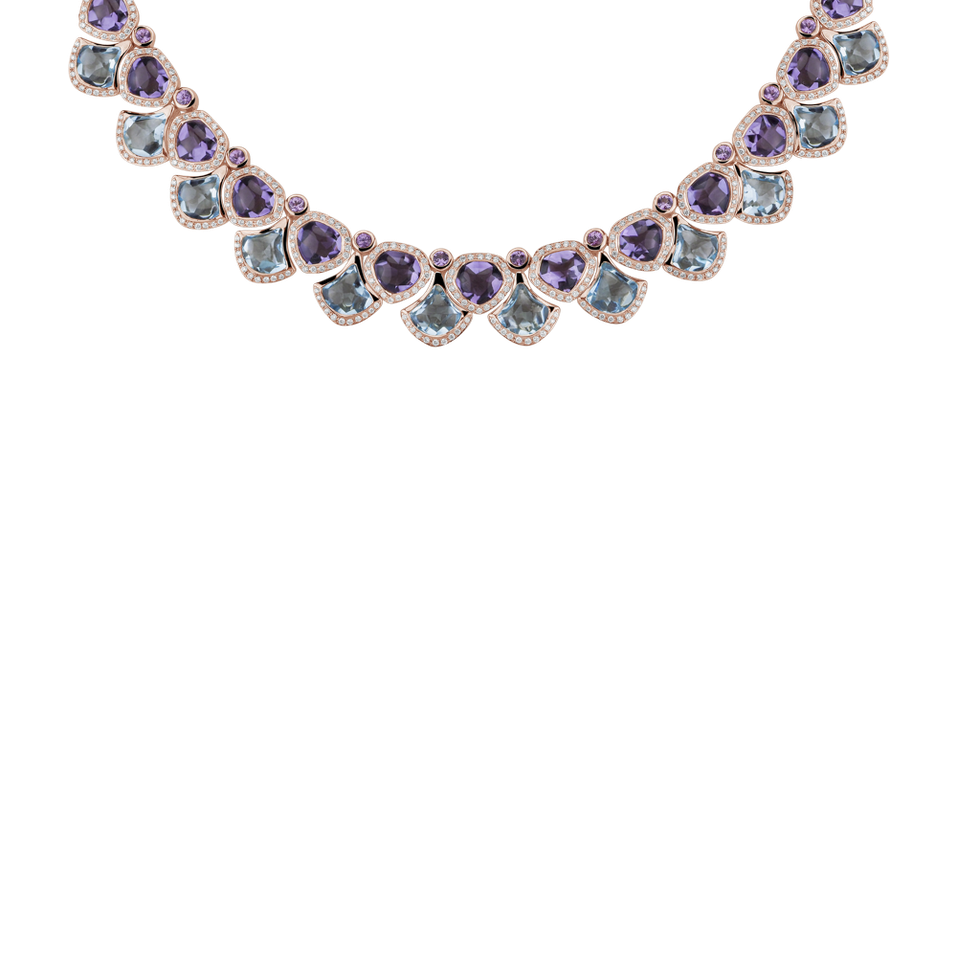 Diamond necklace with gemstones Shadowplay