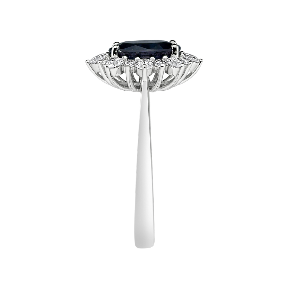 Diamond ring with Sapphire Princess
