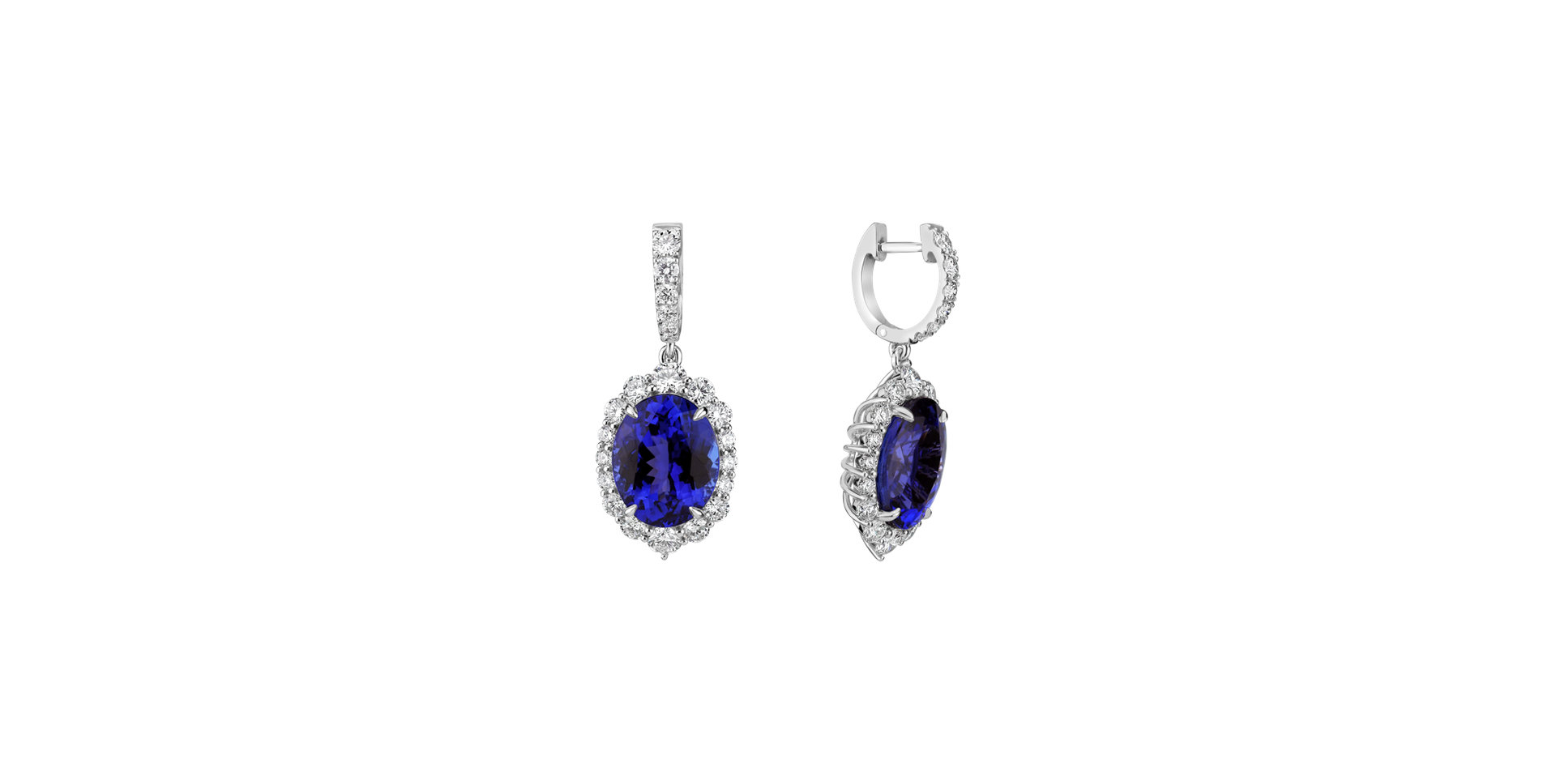 Diamond earrings with Tanzanite Tanzania Treasure