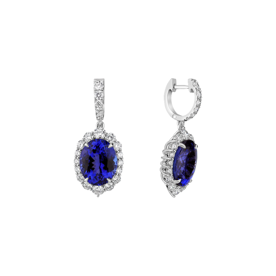 Diamond earrings with Tanzanite Tanzania Treasure