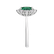 Diamond ring with Emerald Princess3