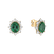 Diamond earrings with Emerald Princess3
