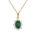 Diamond pendant with Emerald Princess3