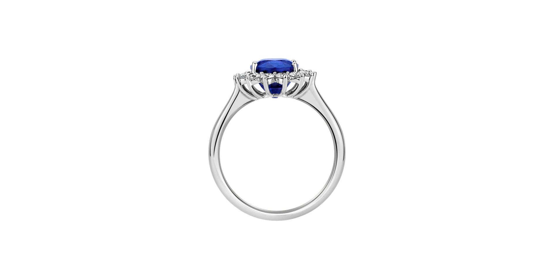Diamond ring with Tanzanite Princess Sparkle