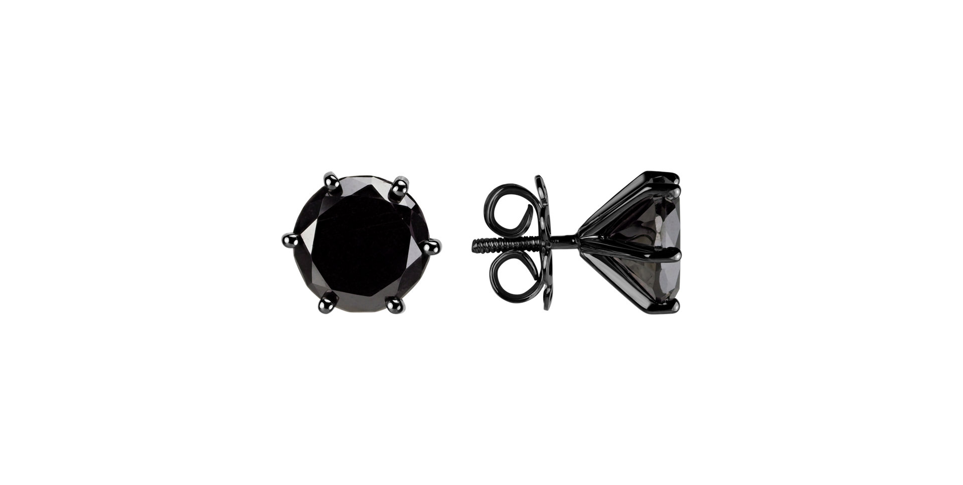 Earrings with black diamonds Vesper Romance