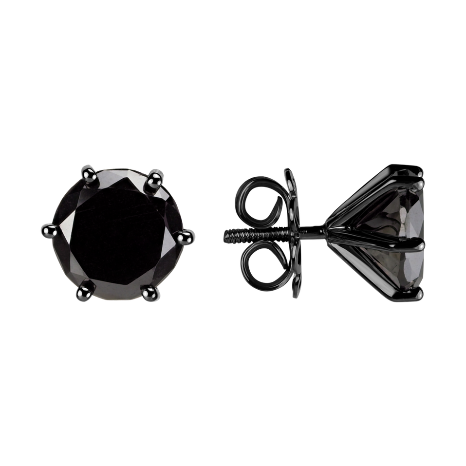 Earrings with black diamonds Vesper Romance