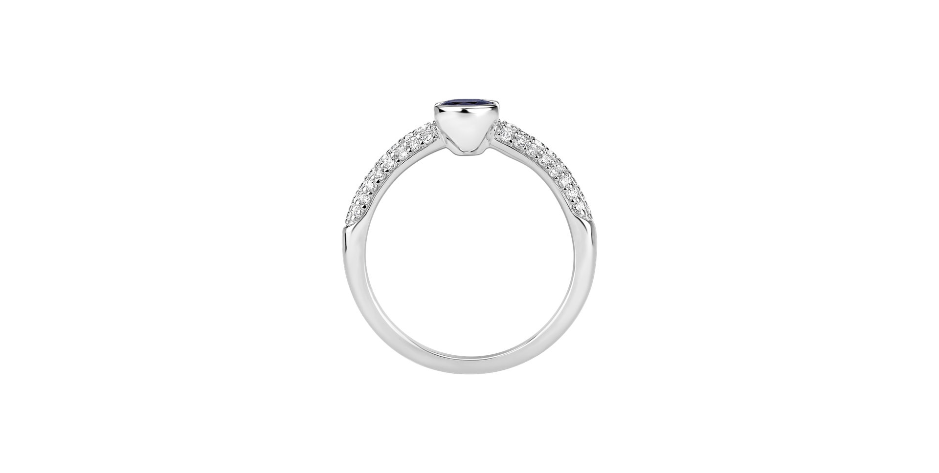 Diamond ring with Sapphire Octavie
