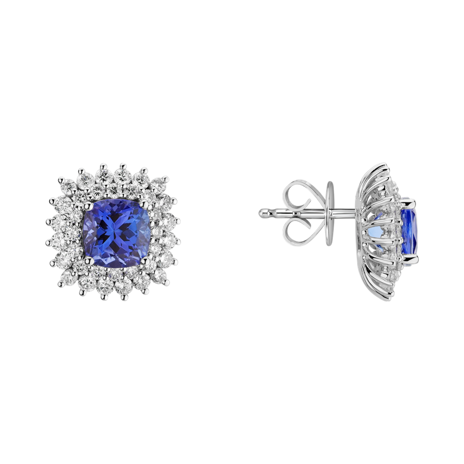 Diamond earrings with Tanzanite Midnight Empire