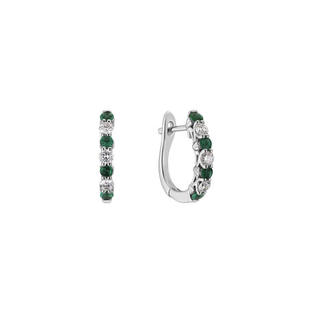 Diamond earrings and Emerald Gem Grace