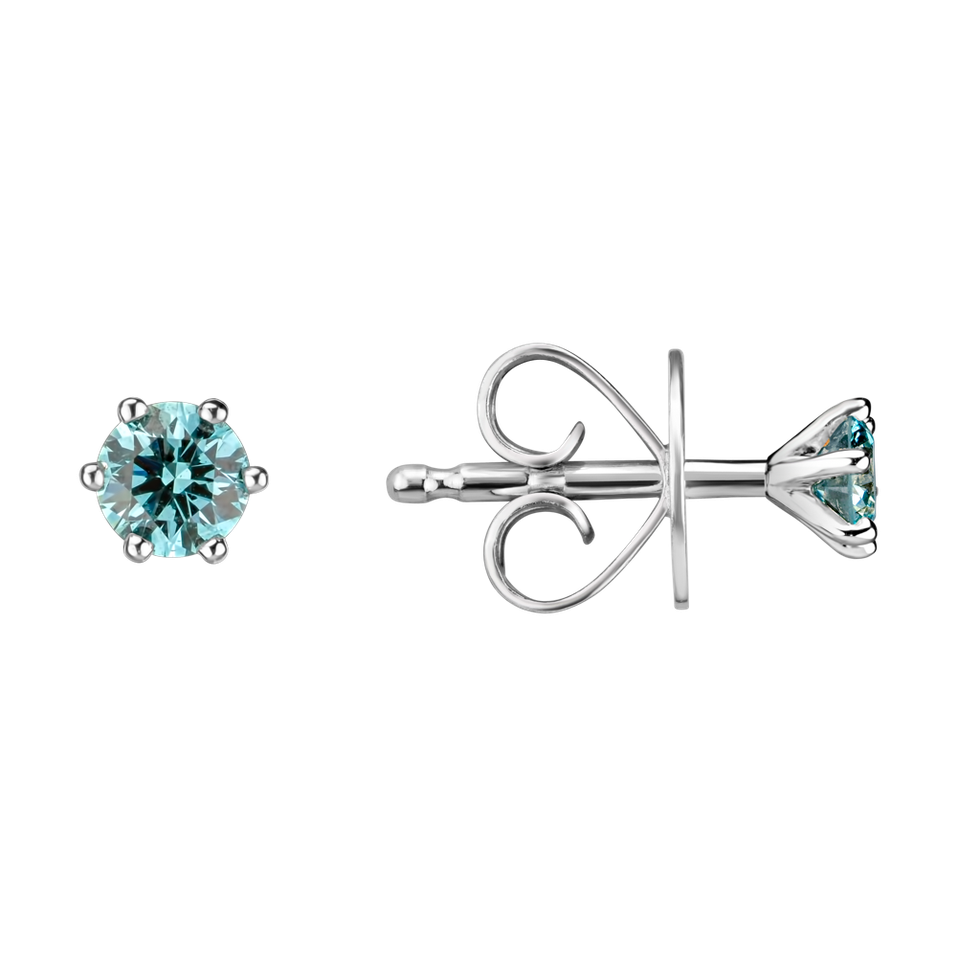 Earrings with blue diamonds Vesper Romance