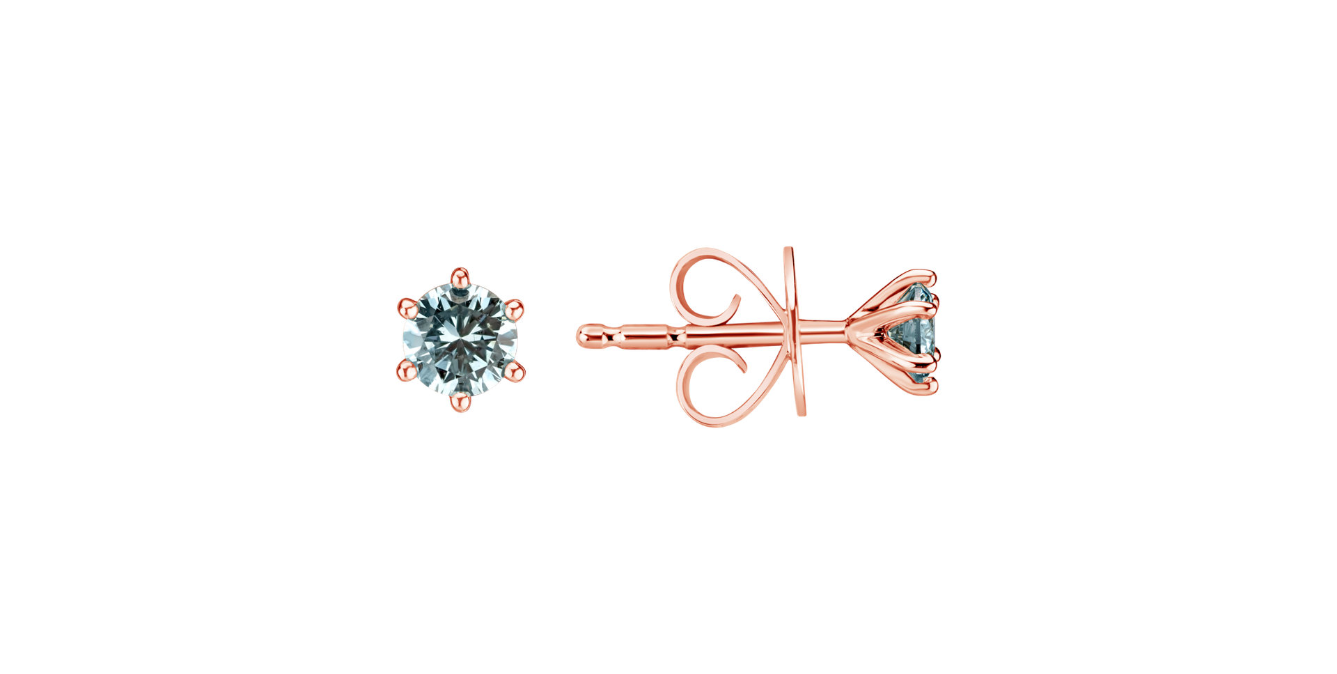 Earrings with blue diamonds Vesper Romance