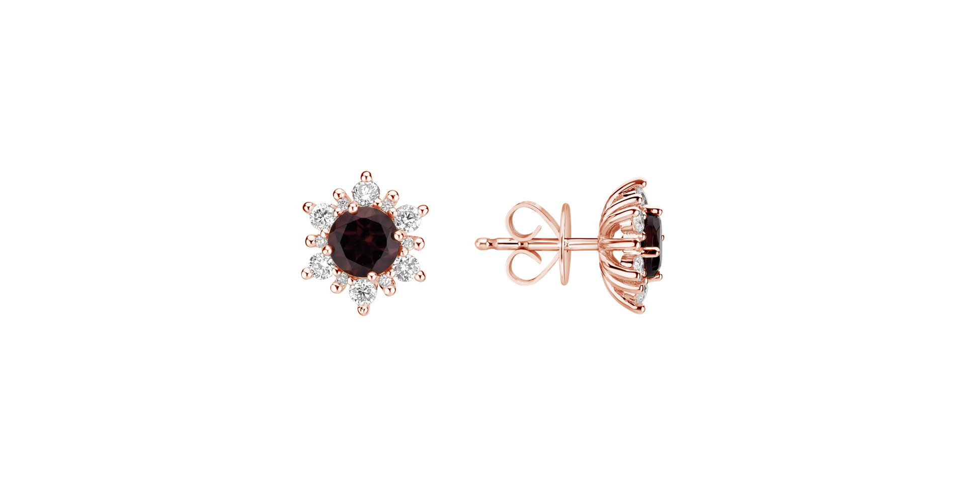 Diamond earrings with Tourmaline Purple Fancy Fairytale