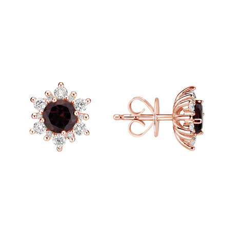 Diamond earrings with Tourmaline Purple Fancy Fairytale