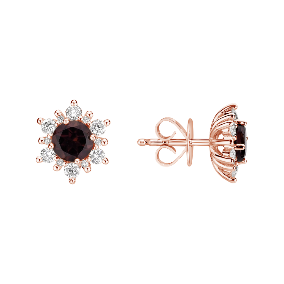 Diamond earrings with Tourmaline Purple Fancy Fairytale