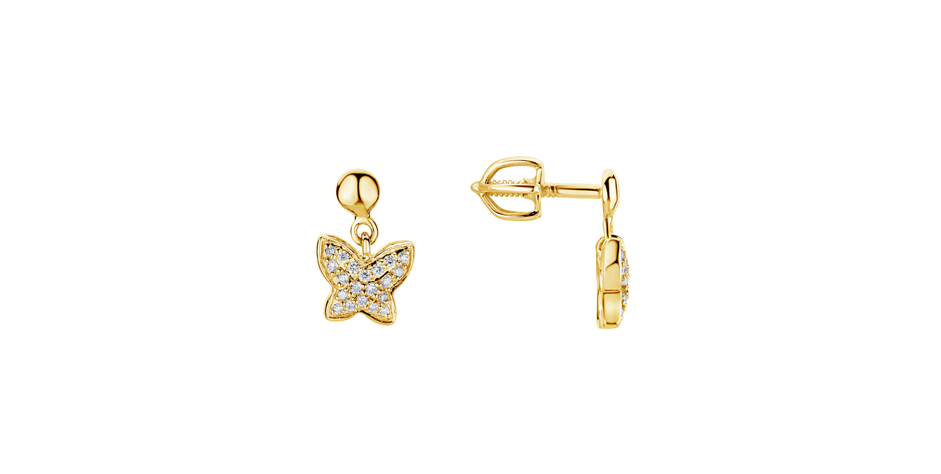 Diamond earrings Amazing Butterfly