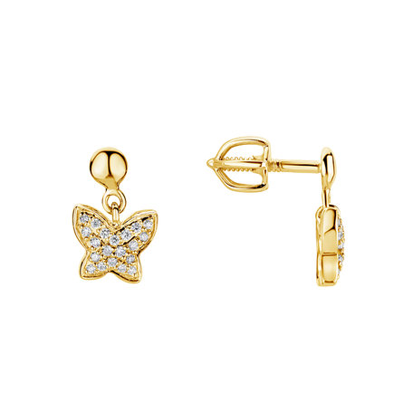 Diamond earrings Amazing Butterfly